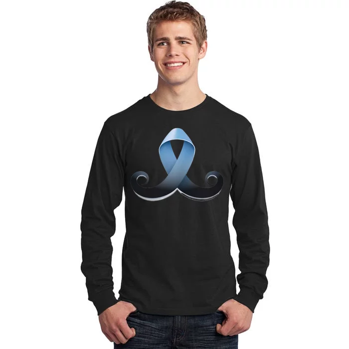 Prostate Awareness Ribbon Mustache Tall Long Sleeve T-Shirt