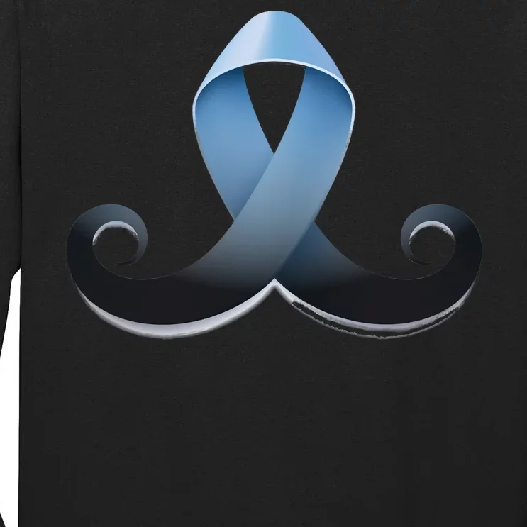 Prostate Awareness Ribbon Mustache Tall Long Sleeve T-Shirt