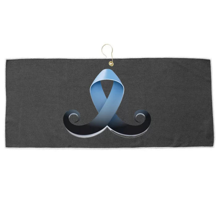 Prostate Awareness Ribbon Mustache Large Microfiber Waffle Golf Towel