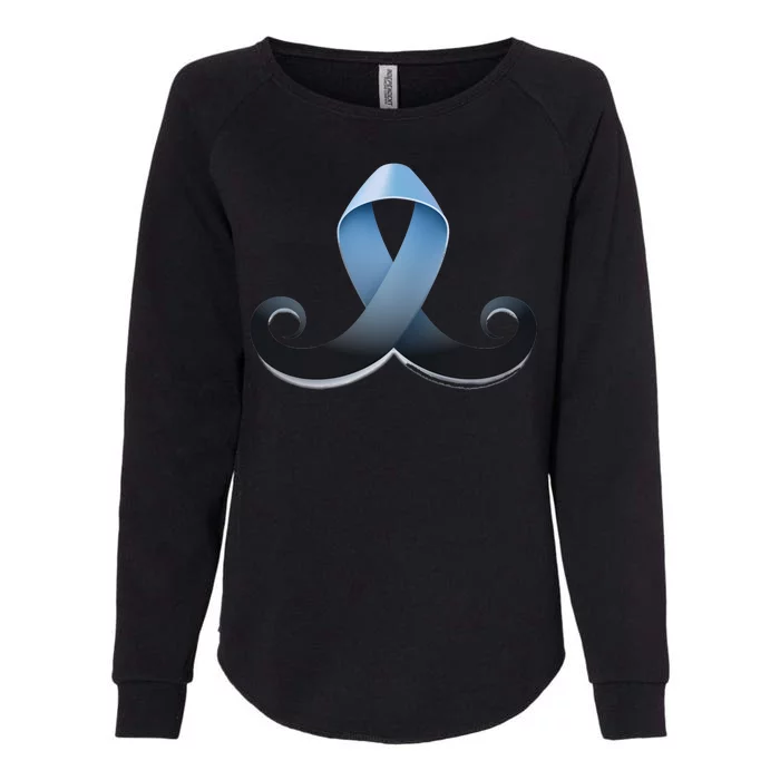 Prostate Awareness Ribbon Mustache Womens California Wash Sweatshirt