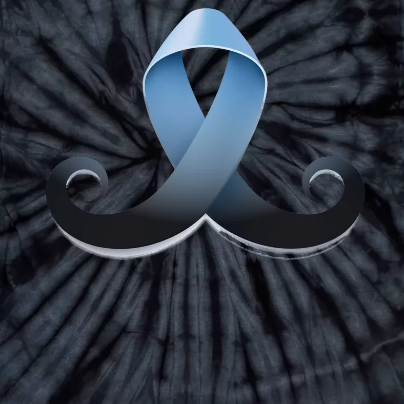 Prostate Awareness Ribbon Mustache Tie-Dye T-Shirt