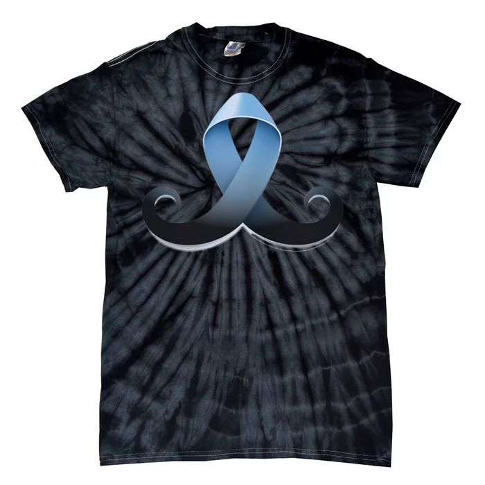 Prostate Awareness Ribbon Mustache Tie-Dye T-Shirt