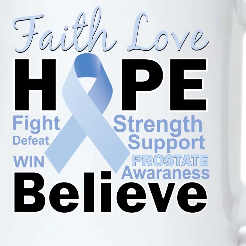 Prostate Cancer Awareness Faith Hope Black Color Changing Mug