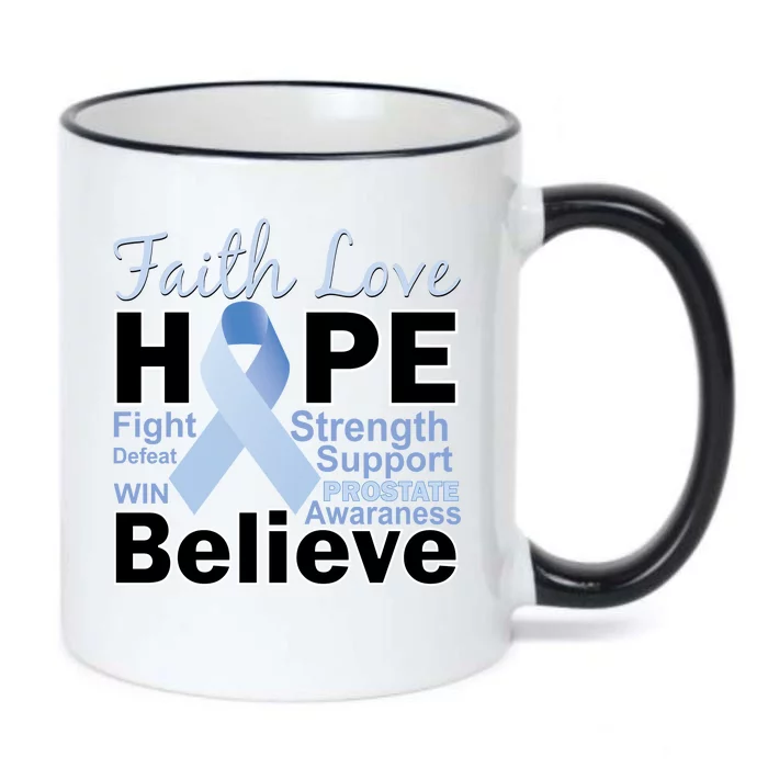 Prostate Cancer Awareness Faith Hope Black Color Changing Mug