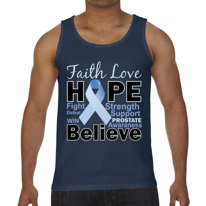 Prostate Cancer Awareness Faith Hope Comfort Colors® Tank Top