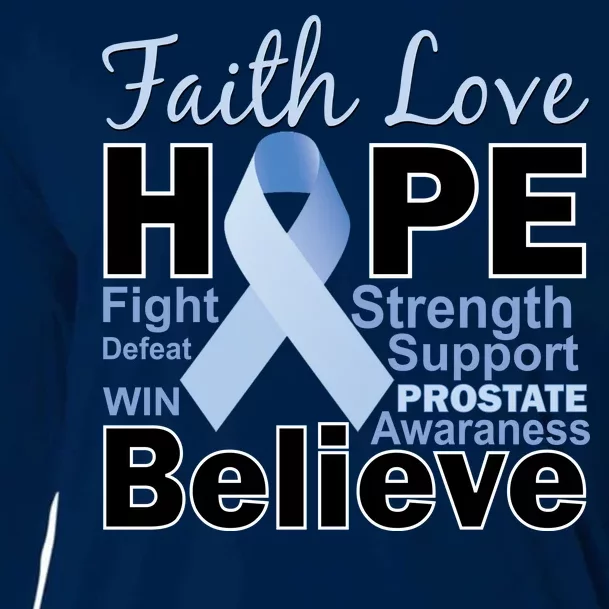 Prostate Cancer Awareness Faith Hope Cooling Performance Long Sleeve Crew