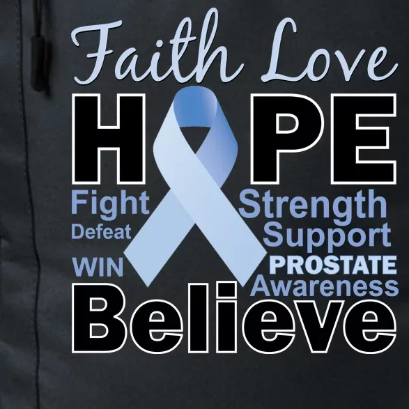 Prostate Cancer Awareness Faith Love Hope Daily Commute Backpack