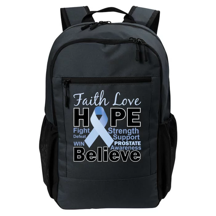 Prostate Cancer Awareness Faith Love Hope Daily Commute Backpack