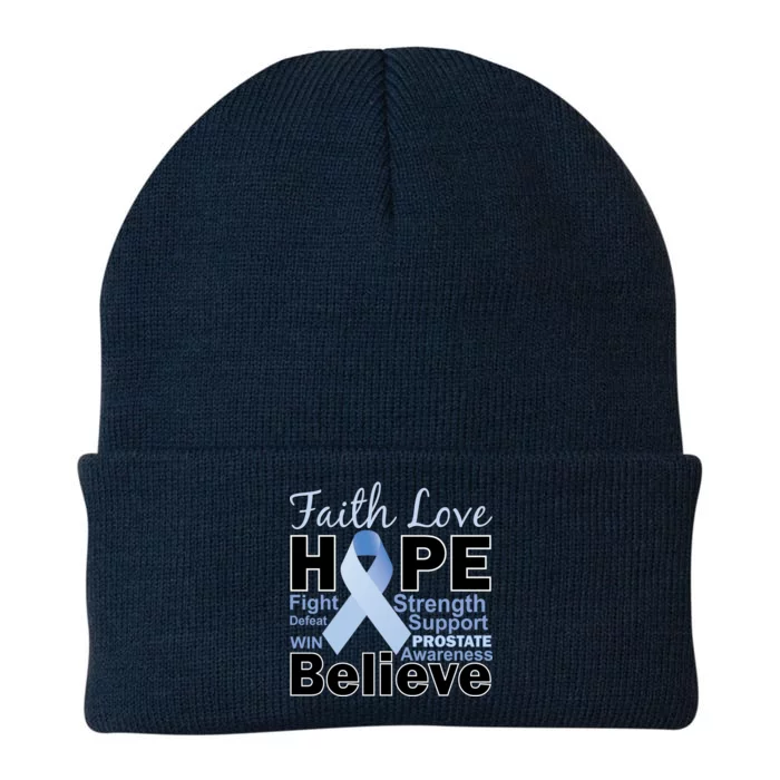 Prostate Cancer Awareness Faith Love Hope Knit Cap Winter Beanie