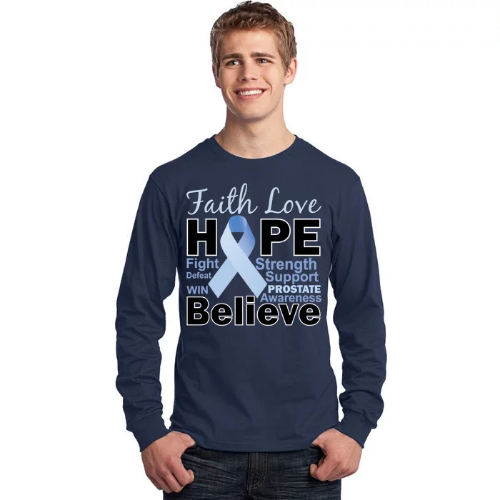 Prostate Cancer Awareness Faith Love Hope Tall Long Sleeve T-Shirt