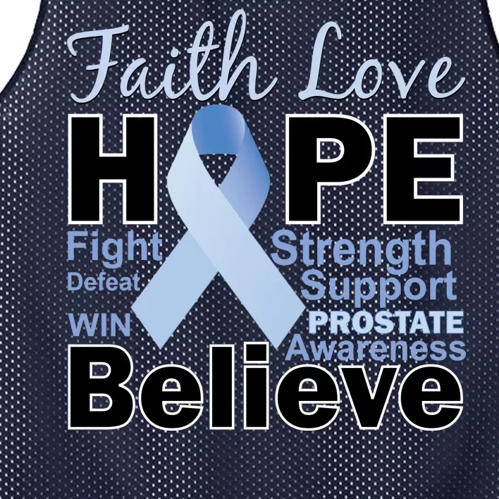 Prostate Cancer Awareness Faith Love Hope Mesh Reversible Basketball Jersey Tank