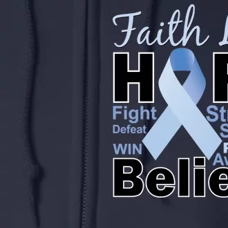 Prostate Cancer Awareness Faith Love Hope Full Zip Hoodie