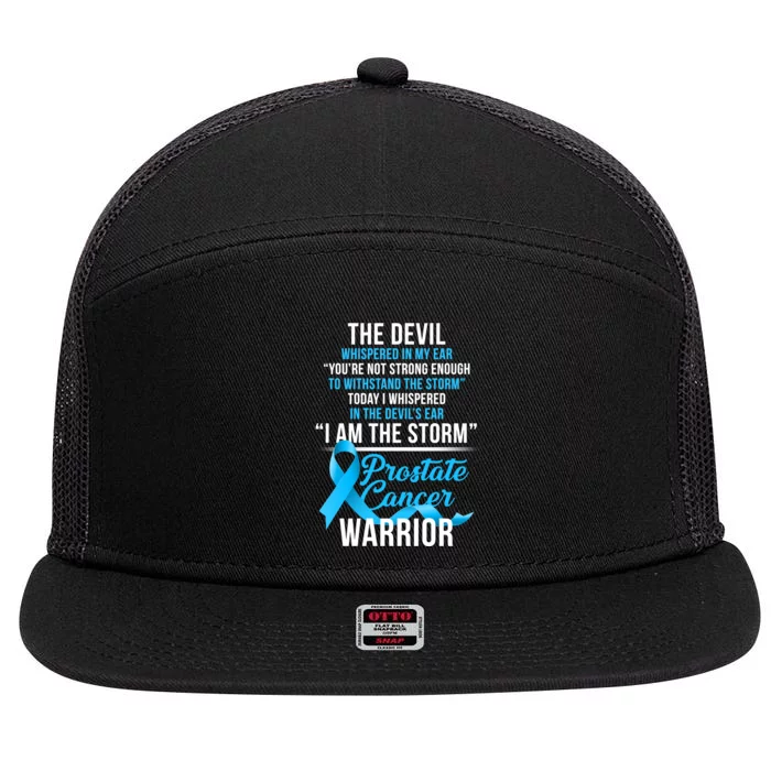 Prostate Cancer Warrior I Am The Storm 7 Panel Mesh Trucker Snapback Hat