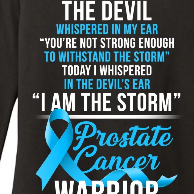 Prostate Cancer Warrior I Am The Storm Womens CVC Long Sleeve Shirt