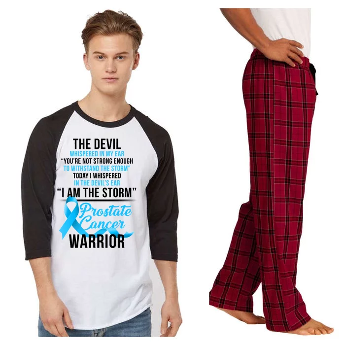 Prostate Cancer Warrior I Am The Storm Raglan Sleeve Pajama Set