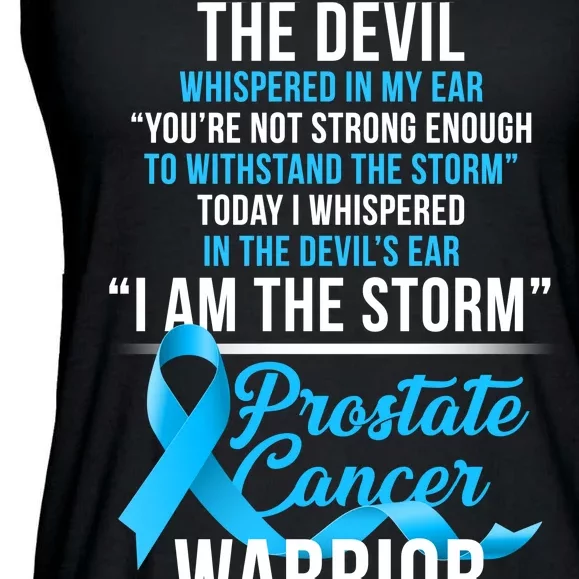 Prostate Cancer Warrior I Am The Storm Ladies Essential Flowy Tank