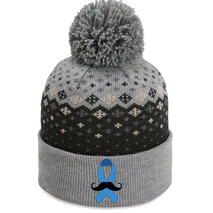 Prostate Mustache Ribbon The Baniff Cuffed Pom Beanie