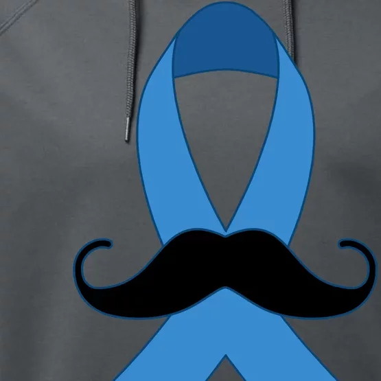 Prostate Mustache Ribbon Performance Fleece Hoodie