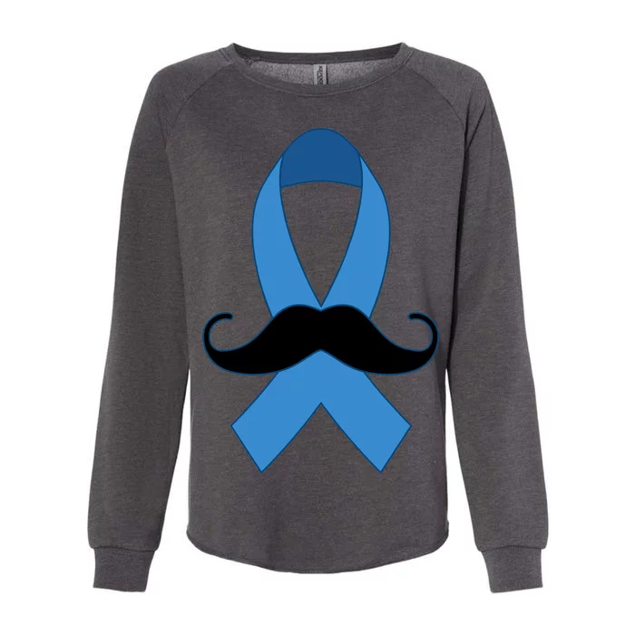 Prostate Mustache Ribbon Womens California Wash Sweatshirt