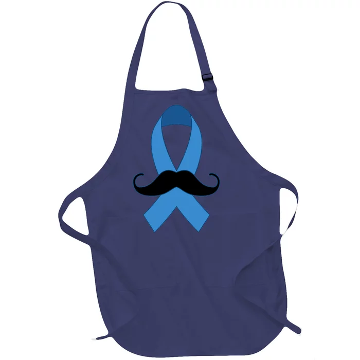 Prostate Mustache Ribbon Full-Length Apron With Pocket