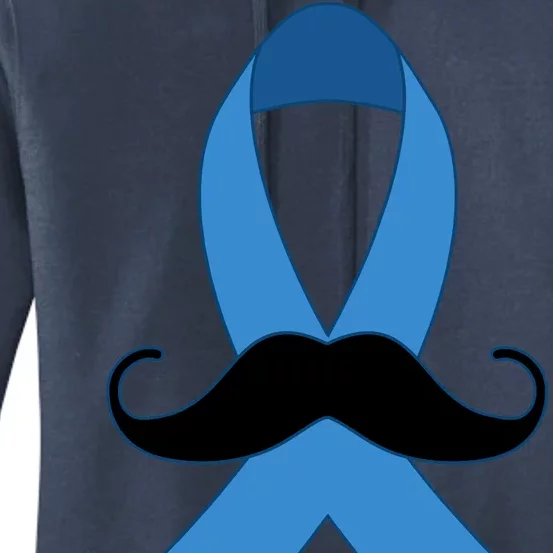 Prostate Mustache Ribbon Women's Pullover Hoodie