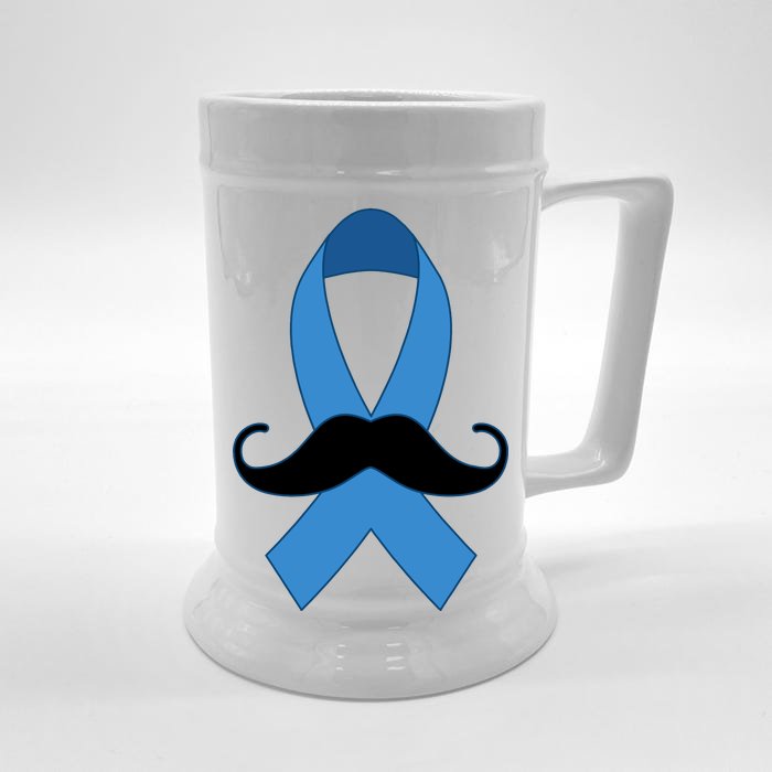 Prostate Mustache Ribbon Front & Back Beer Stein