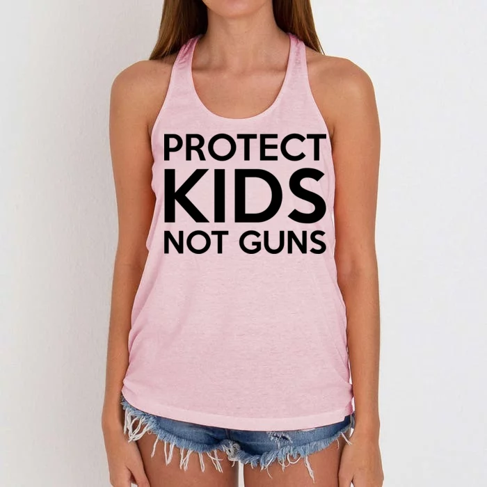 Protect Kids Not Guns Women's Knotted Racerback Tank