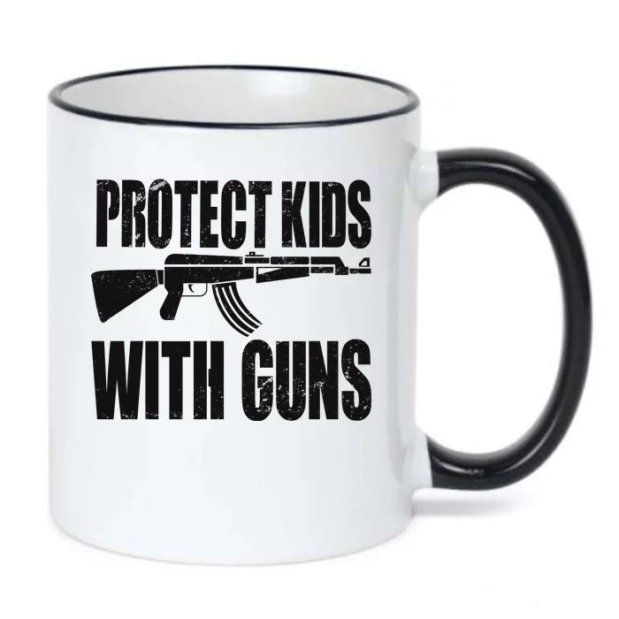 Protect Kids With Guns Black Color Changing Mug