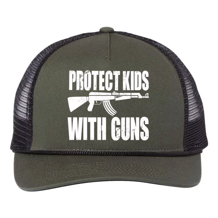 Protect Kids With Guns Retro Rope Trucker Hat Cap