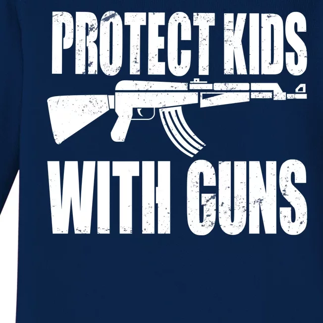 Protect Kids With Guns Baby Long Sleeve Bodysuit