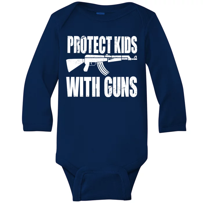 Protect Kids With Guns Baby Long Sleeve Bodysuit