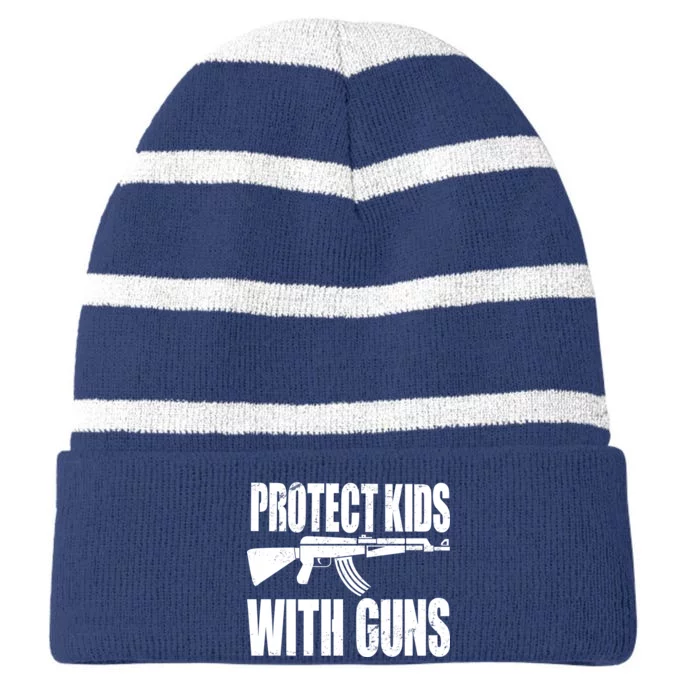 Protect Kids With Guns Striped Beanie with Solid Band