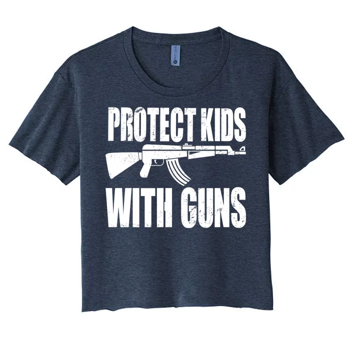 Protect Kids With Guns Women's Crop Top Tee