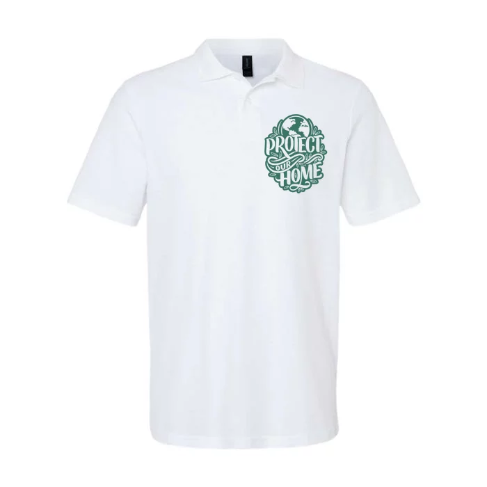 Protect Our Home Earth Day Softstyle Adult Sport Polo