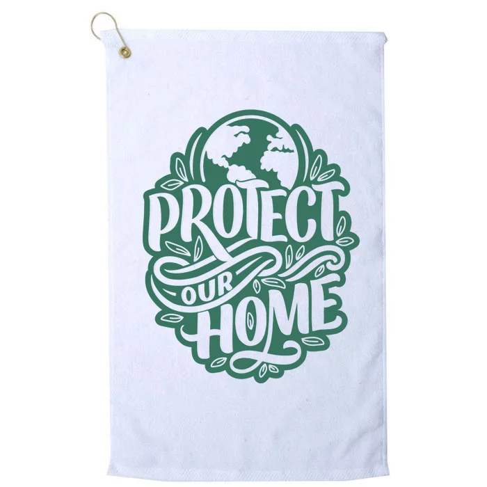 Protect Our Home Earth Day Platinum Collection Golf Towel