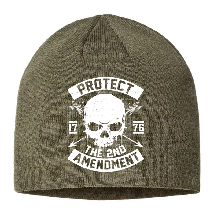 Protect The 2nd Amendment 1776 Arrow Skull 8 1/2in Sustainable Knit Beanie