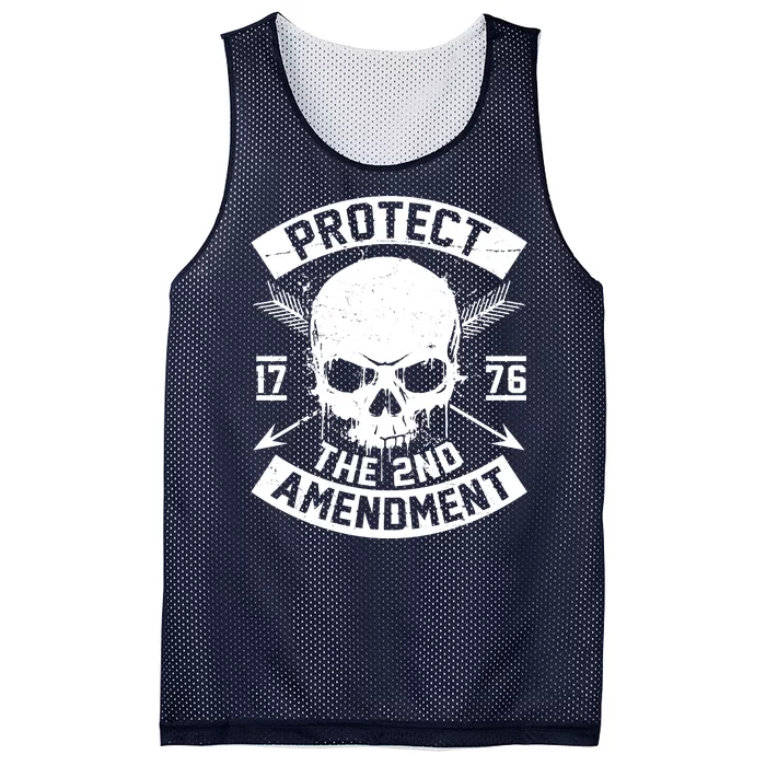 Protect The 2nd Amendment 1776 Arrow Skull Mesh Reversible Basketball Jersey Tank