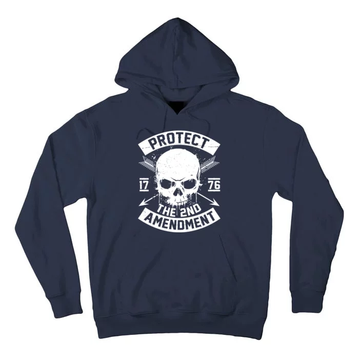 Protect The 2nd Amendment 1776 Arrow Skull Tall Hoodie