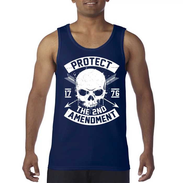 Protect The 2nd Amendment 1776 Arrow Skull Tank Top