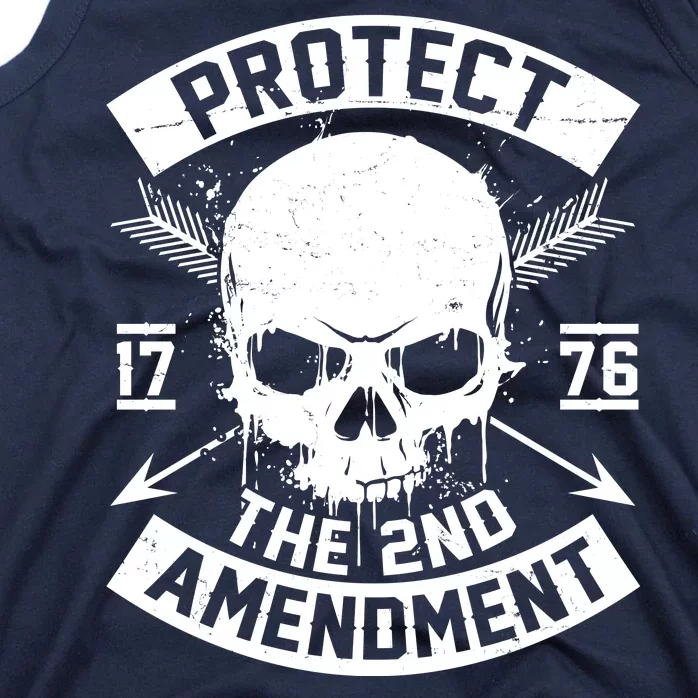 Protect The 2nd Amendment 1776 Arrow Skull Tank Top