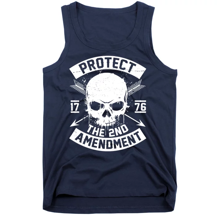 Protect The 2nd Amendment 1776 Arrow Skull Tank Top