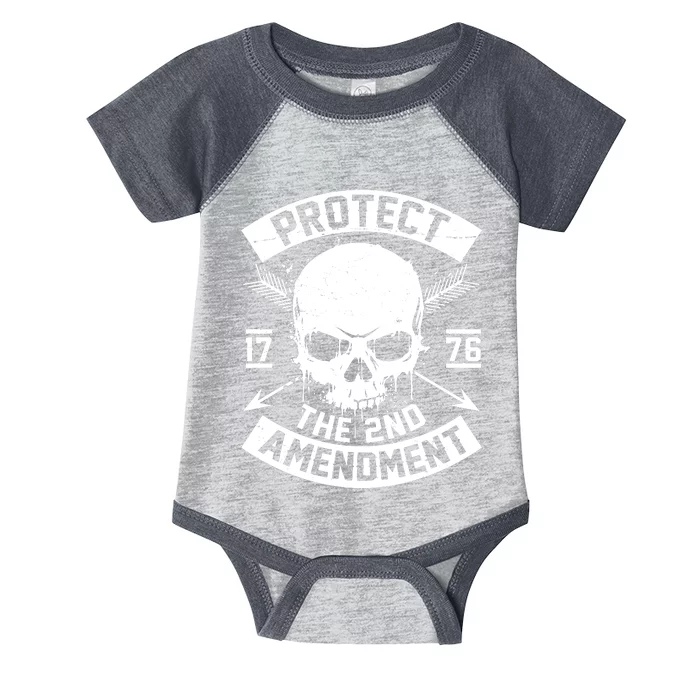 Protect The 2nd Amendment 1776 Arrow Skull Infant Baby Jersey Bodysuit