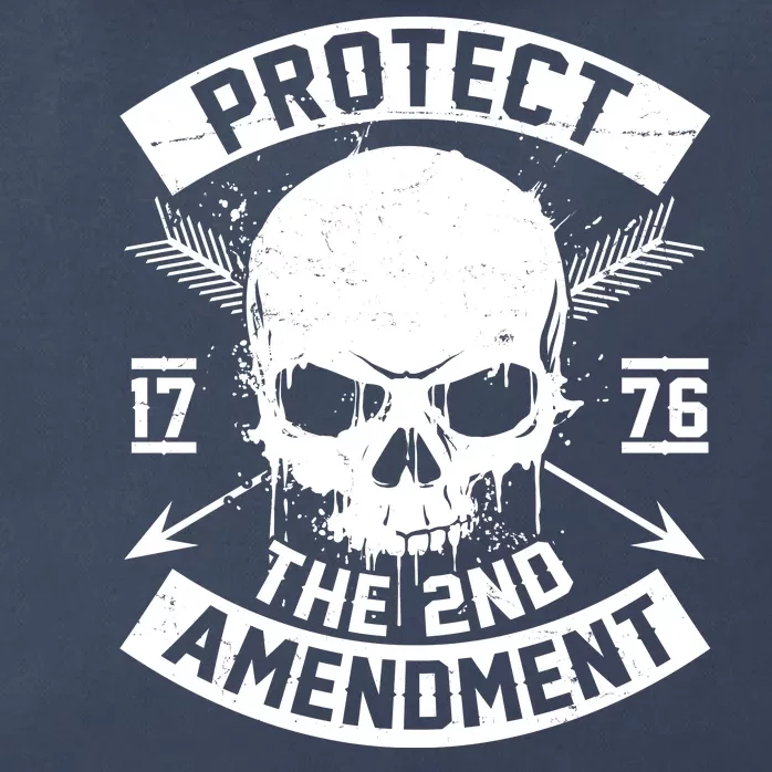 Protect The 2nd Amendment 1776 Arrow Skull Zip Tote Bag