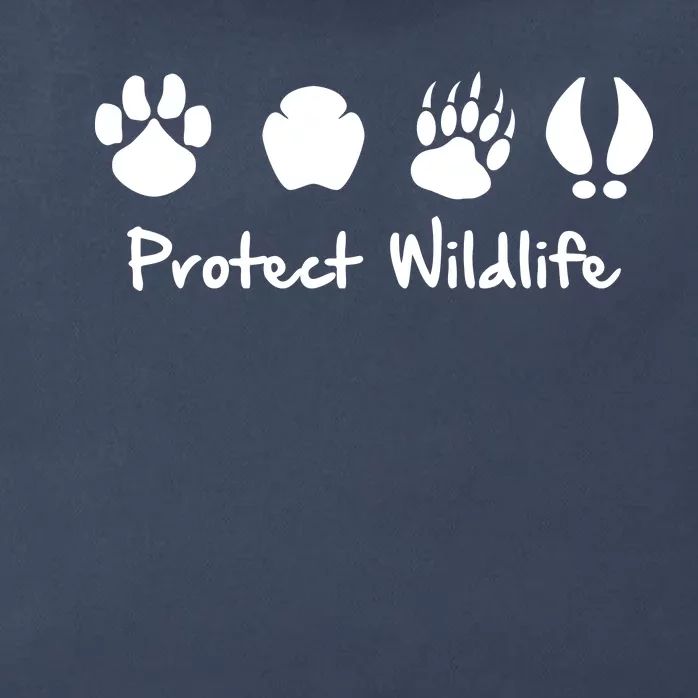 Protect Wildlife Zip Tote Bag