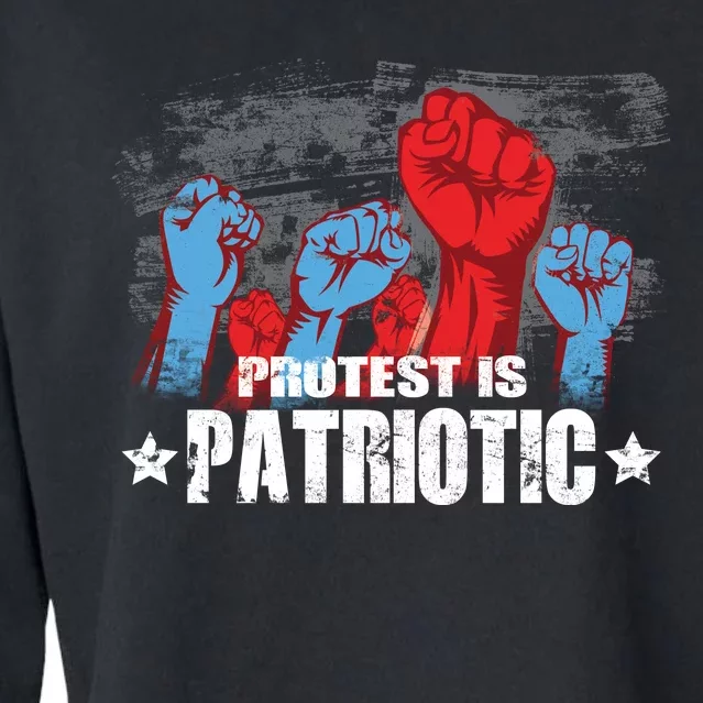 Protest Is Patriotic Cropped Pullover Crew