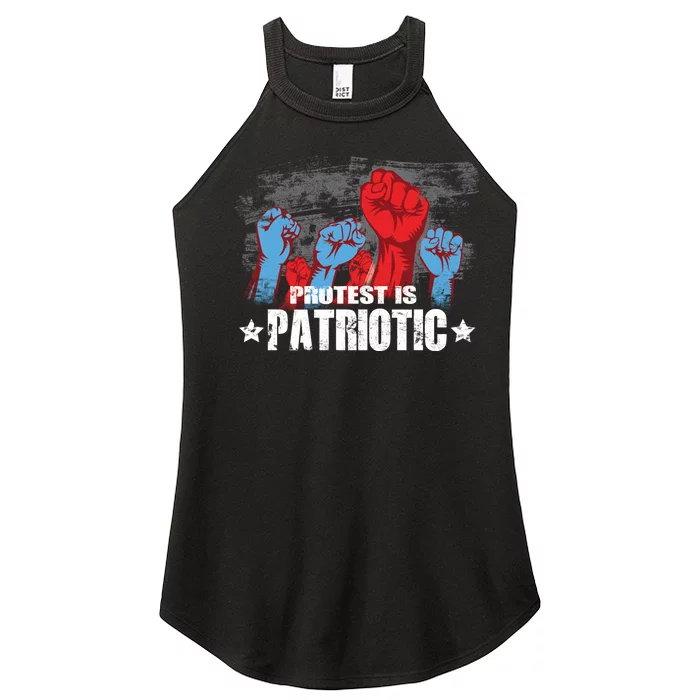 Protest Is Patriotic Women’s Perfect Tri Rocker Tank