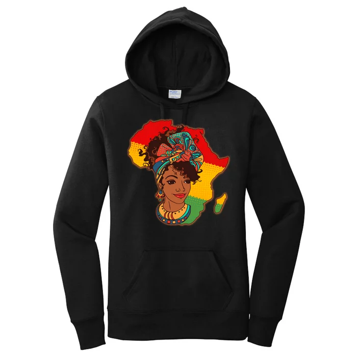 Proud African American Woman Head Wrap Women's Pullover Hoodie