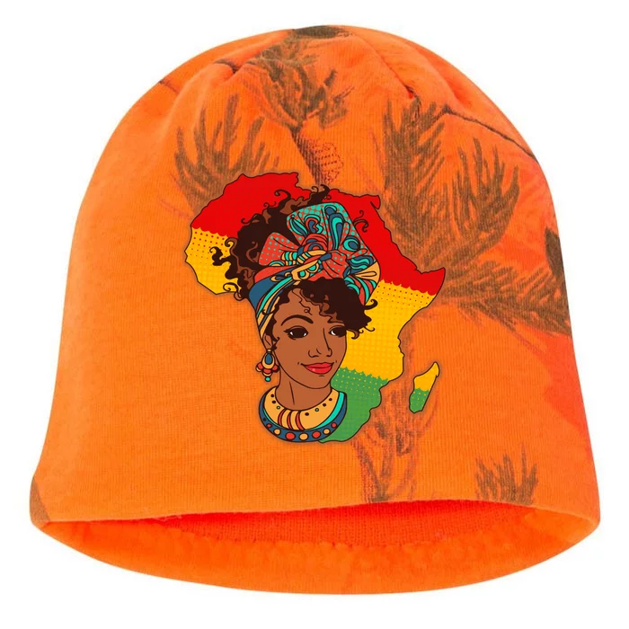 Proud African American Woman Head Wrap Kati - Camo Knit Beanie