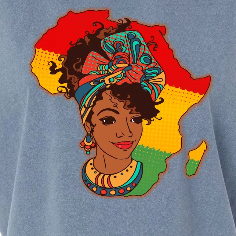 Proud African American Woman Head Wrap Garment-Dyed Women's Muscle Tee