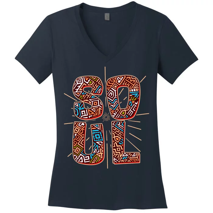 Proud African Soul Women's V-Neck T-Shirt